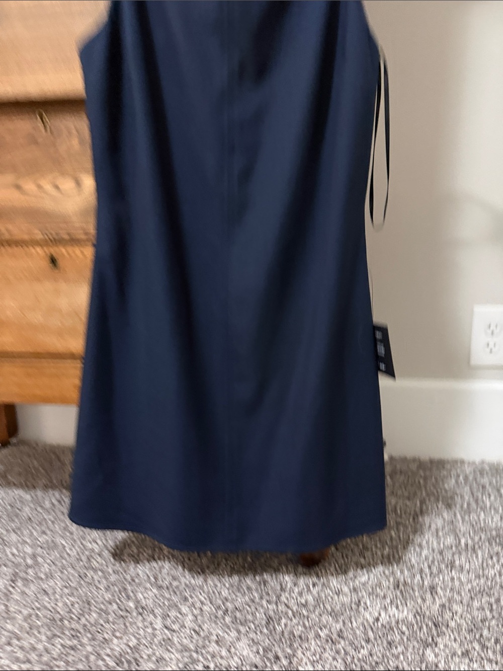Lulu's Navy Midi A-Line Skirt